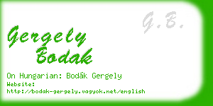 gergely bodak business card
